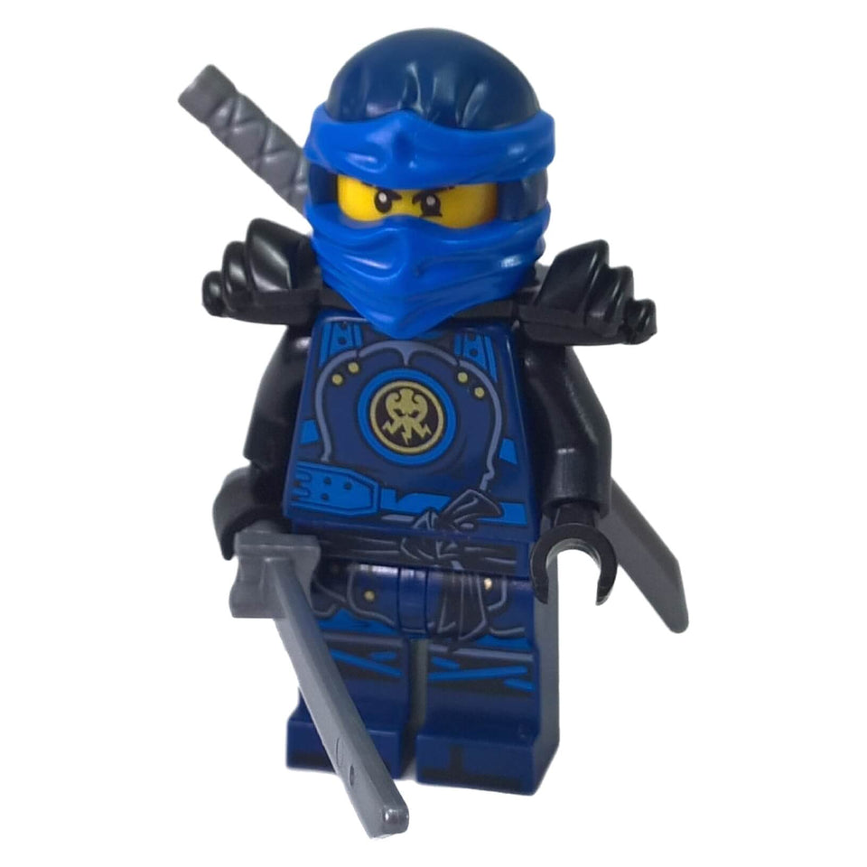 LEGO® Minifigurka NINJAGO Jay w niebieskiej zbroi Rąk Czasu z podwójnymi katanami z zestawu Dawn of Iron Doom 70626