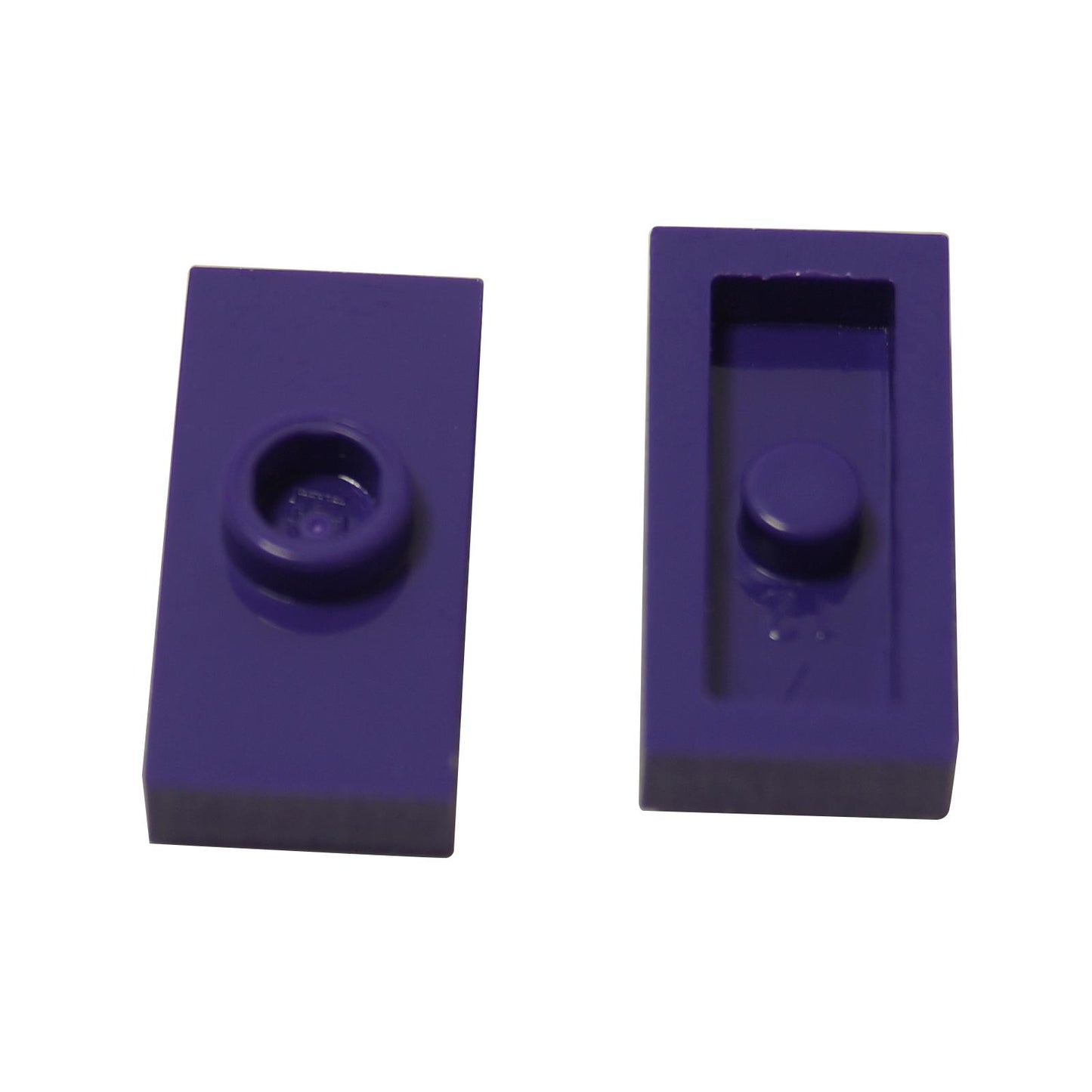 Dark purple modified jumper plate 1x2 with single center stud no groove
