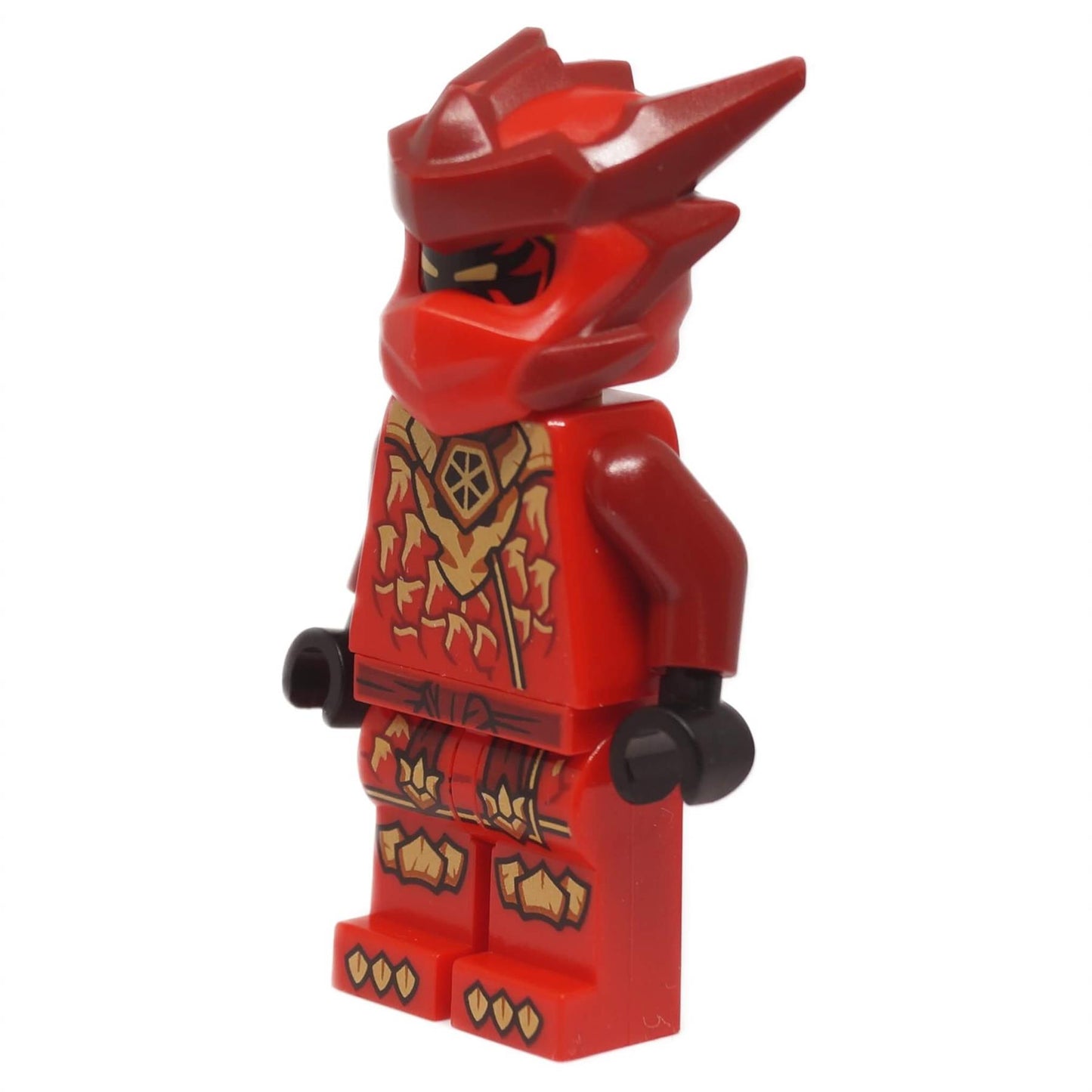 LEGO® NINJAGO® Kai minifigure right side view with red dragon mask and armor