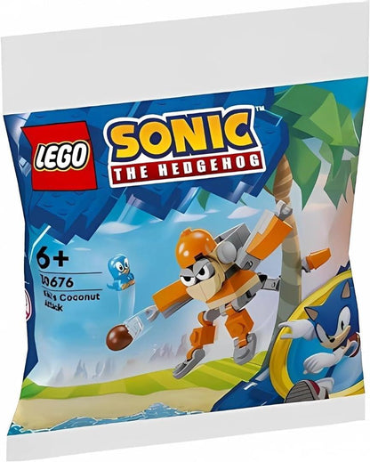 LEGO® Sonic the Hedgehog Kiki's Coconut Attack polybag set 30676 featuring Kiki robot build and Flicky character