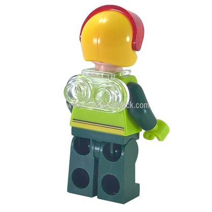 Kite Man LEGO® minifigure sh336 back view transparent jetpack