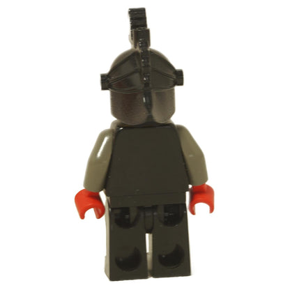 LEGO® Knights Kingdom I Cedric the Bull minifigure back view with black helmet and dark torso close-up