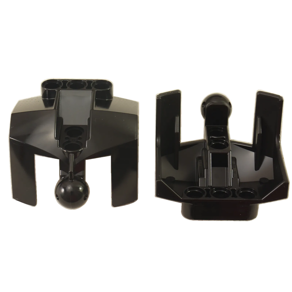 LEGO large figure chest armor with holes and ball joint connection in black part 24124