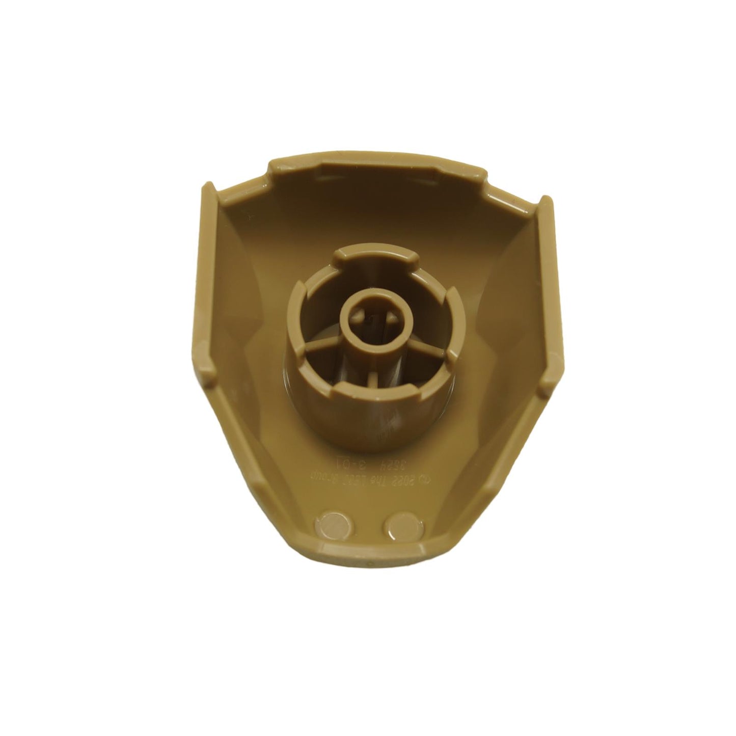 Rear interior view of large Sandman figure face piece showing connection socket and molded support structure