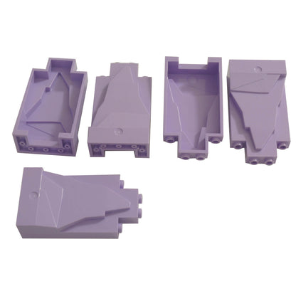 Lavender rock panel 2 x 4 x 6 for LEGO® terrain, rock formations, and landscape builds
