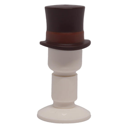 LEGO® 101777pb03 large top hat with molded reddish brown band back view