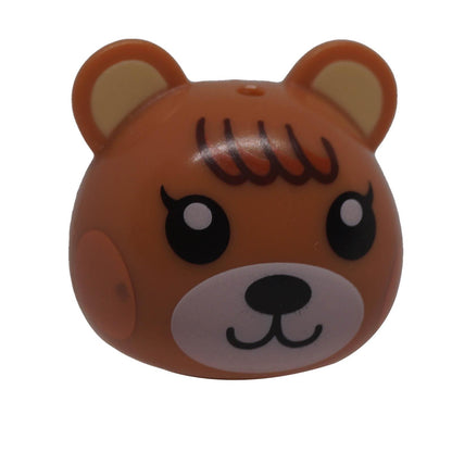 LEGO® 105199pb02 squirrel or cub minifigure animal head front view