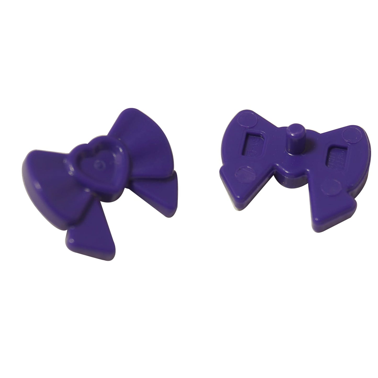 Friends Hair Decoration Bow with Heart, Long Ribbon, and Small Pin in dark purple – LEGO® part 11698, decorative accessory for mini-doll hairstyles
