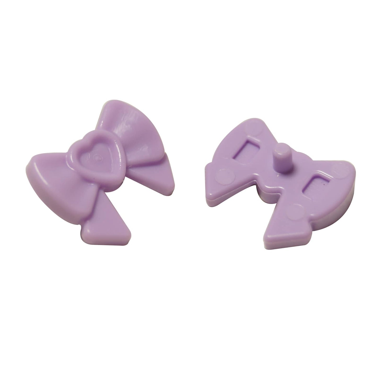 Friends Hair Decoration Bow with Heart, Long Ribbon, and Small Pin in lavender– LEGO® part 11698, decorative accessory for mini-doll hairstyles
