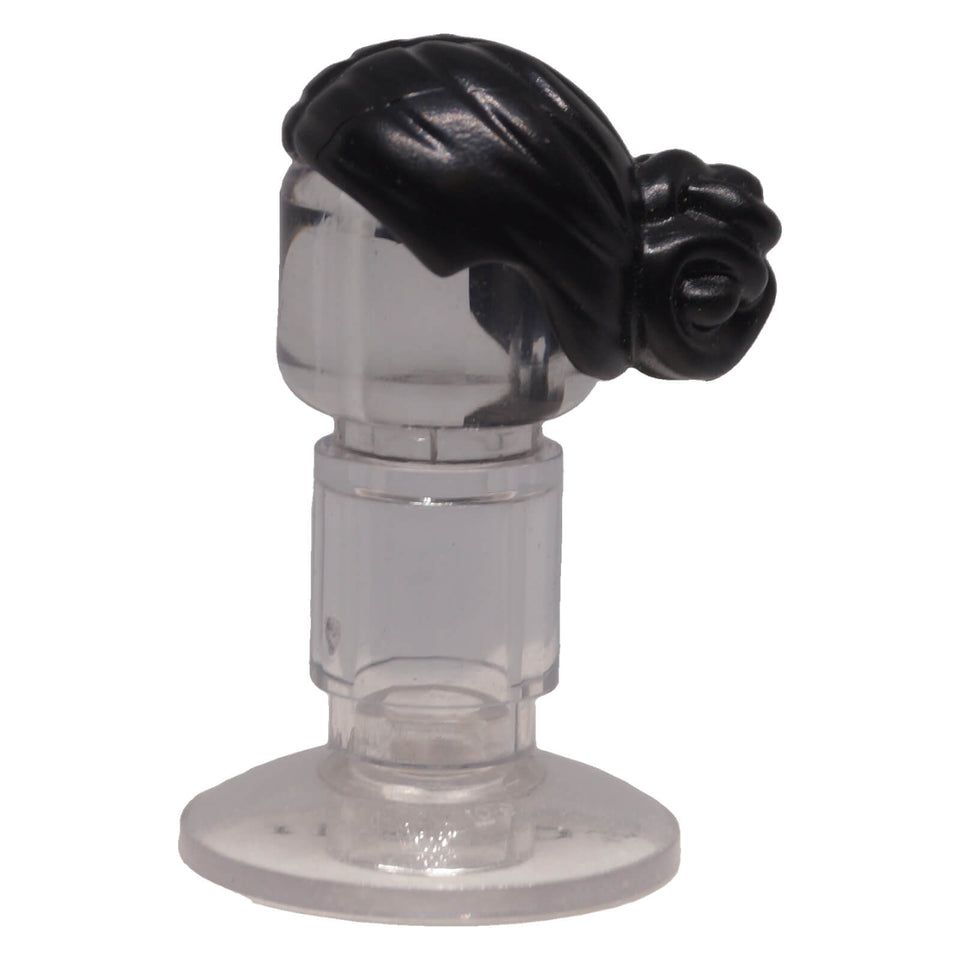 LEGO 13251 black female minifigure hair with elaborate sculpted bun detail