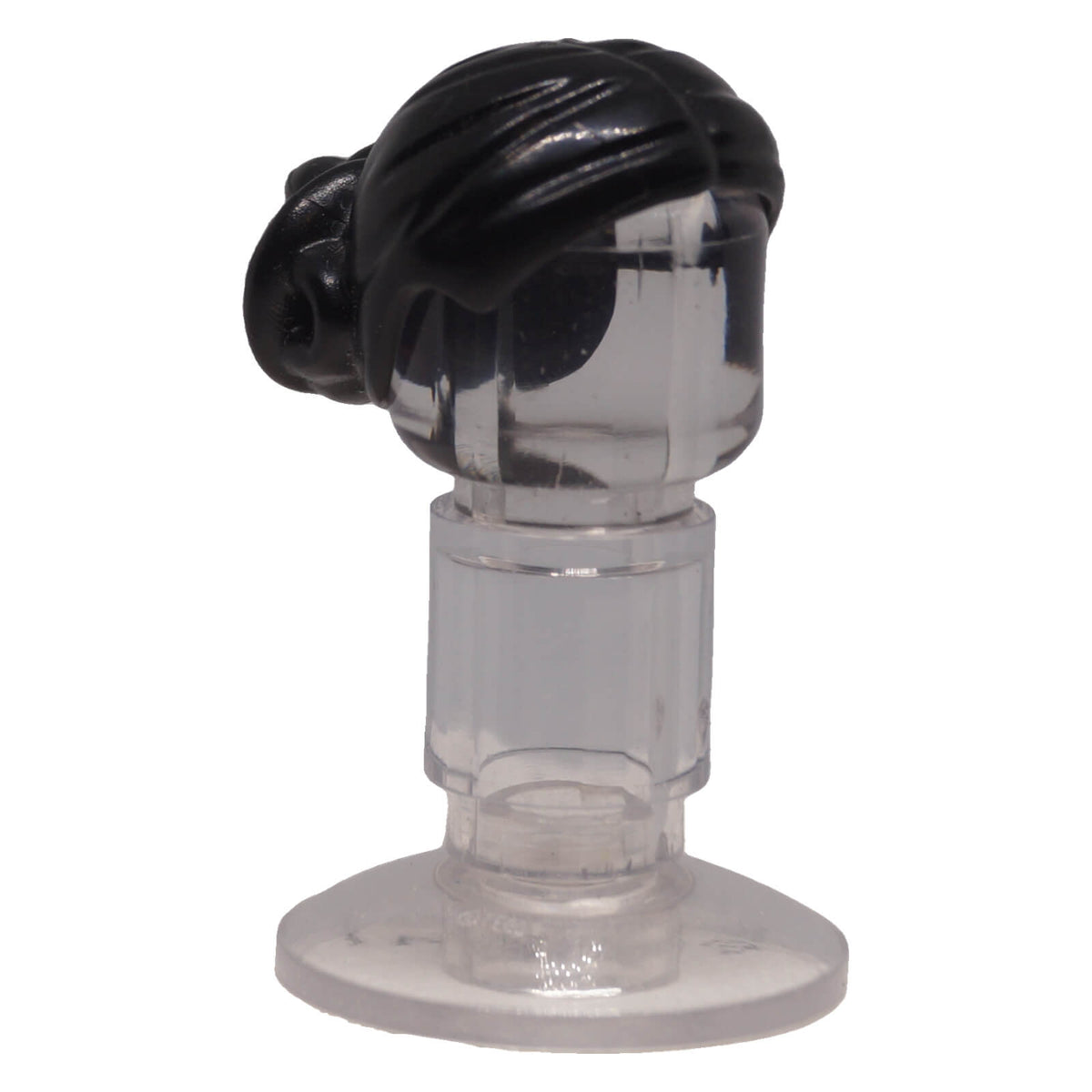 LEGO 13251 black minifigure hair with swept front and elaborate knot bun