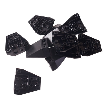 LEGO® Part 13349 Wedge 4 x 4 Triple Inverted building element with an angled inverted wedge design black