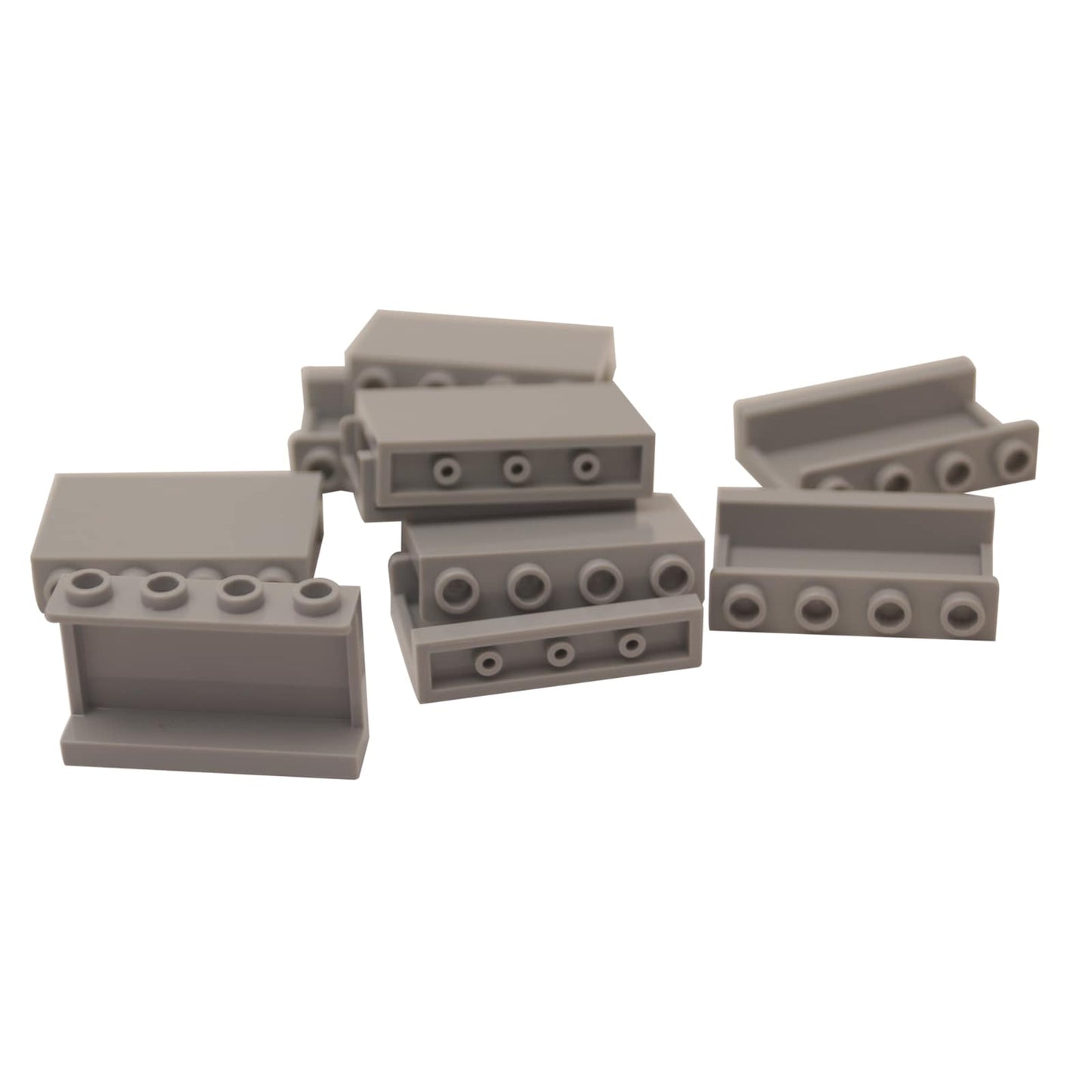 Panel 1 x 4 x 2 with Side Supports and Hollow Studs in light bluish gray – LEGO® part 14718, structural wall panel used for enclosure and detailing
