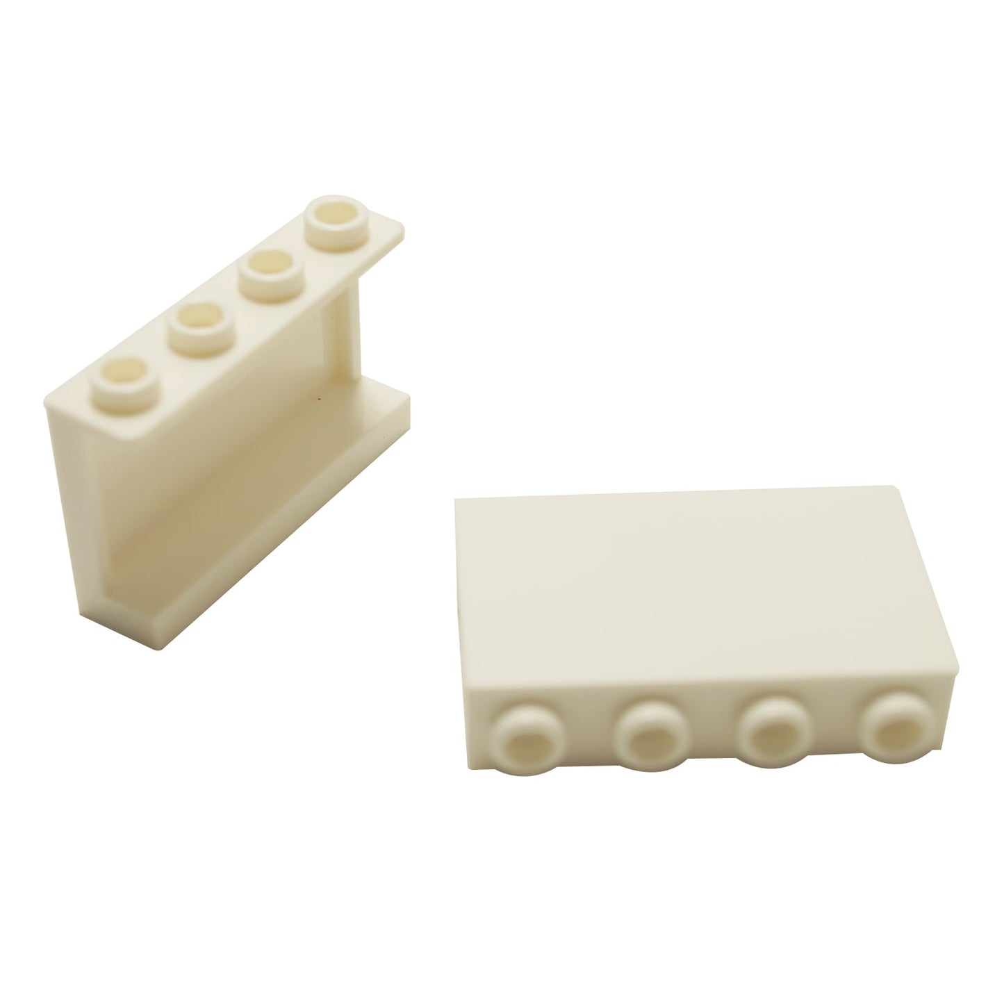 Panel 1 x 4 x 2 with Side Supports and Hollow Studs in white – LEGO® part 14718, structural wall panel used for enclosure and detailing
