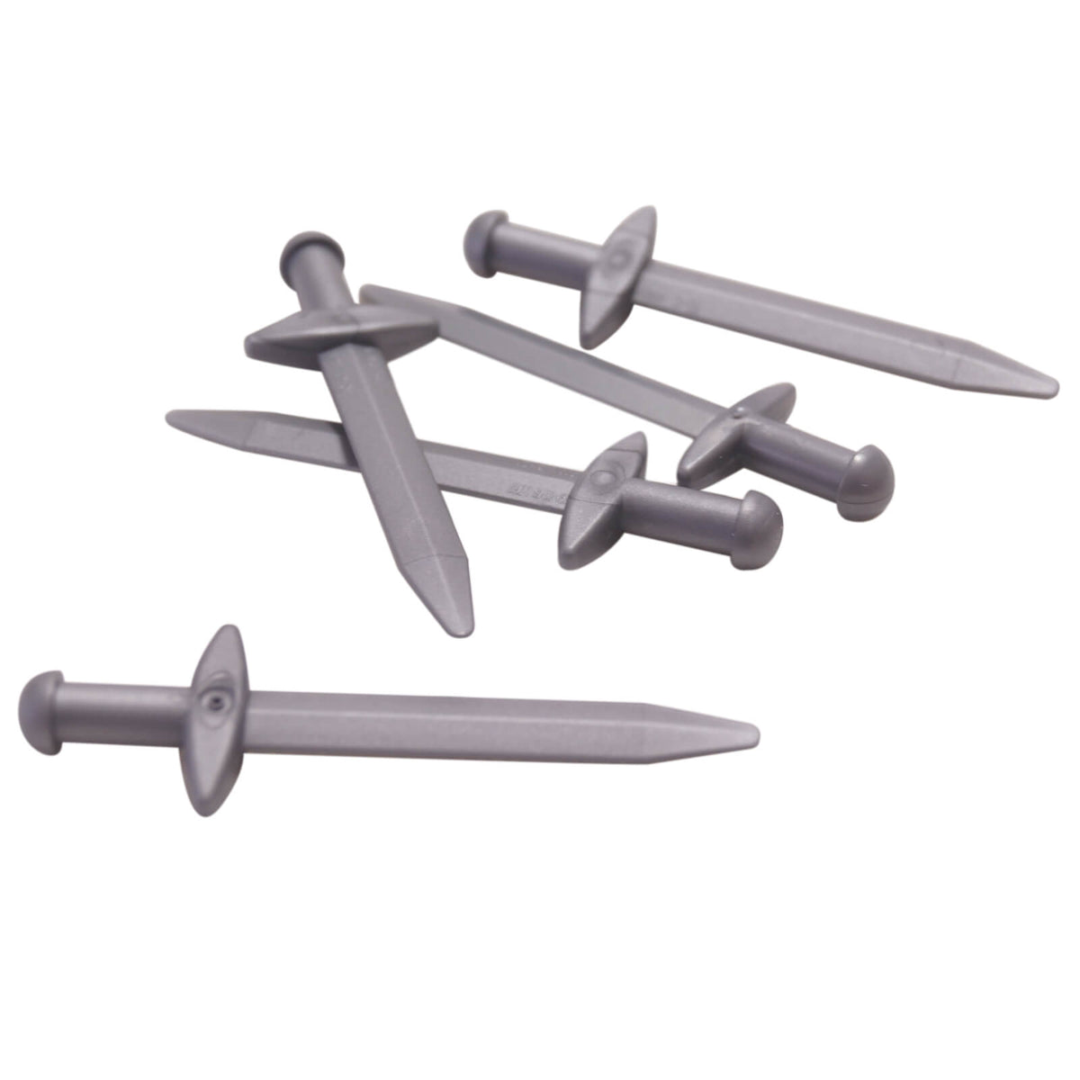 LEGO® 18031 minifigure greatsword with pointed blade and thick crossguard flat silver