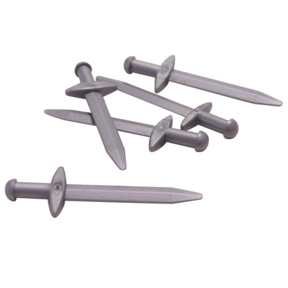 LEGO® 18031 minifigure greatsword with pointed blade and thick crossguard flat silver