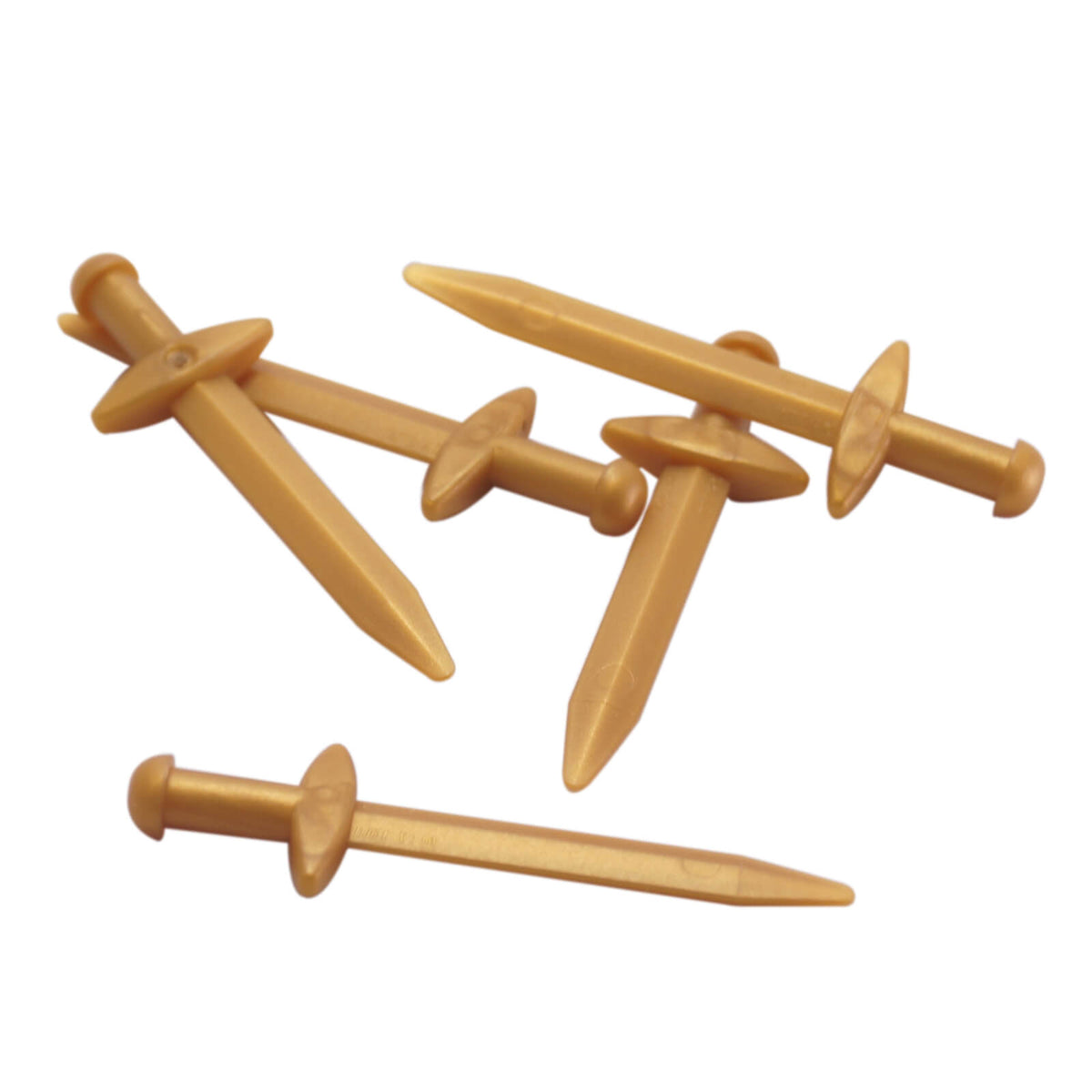 LEGO® 18031 minifigure greatsword with pointed blade and thick crossguard pearl gold
