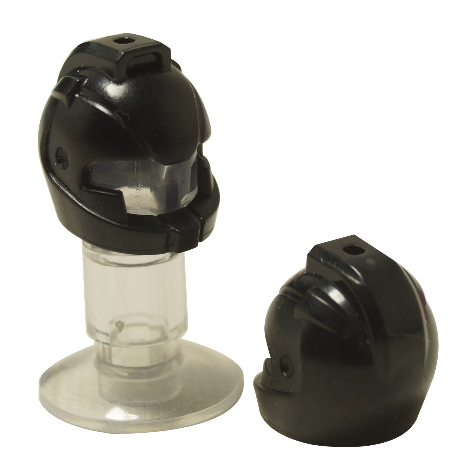 Minifigure Helmet Space with Air Intakes and Top Hole in black – LEGO® part 22380, sci-fi helmet used for space and astronaut figures

