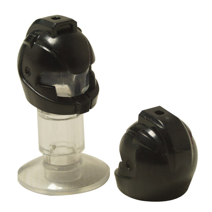 Minifigure Helmet Space with Air Intakes and Top Hole in black – LEGO® part 22380, sci-fi helmet used for space and astronaut figures
