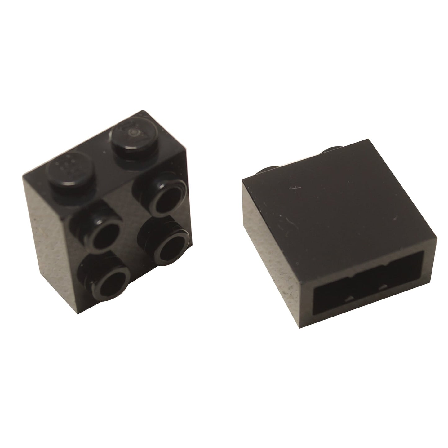 Ladrillo Modificado 1 x 2 x 1 2/3 con Studs en el Lado en negro – LEGO® parte 22885, elemento SNOT utilizado para construcción lateral
