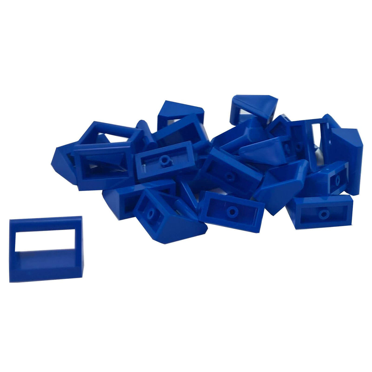 Blue Tile, Modified 1 x 2 with Bar Handle (2432)