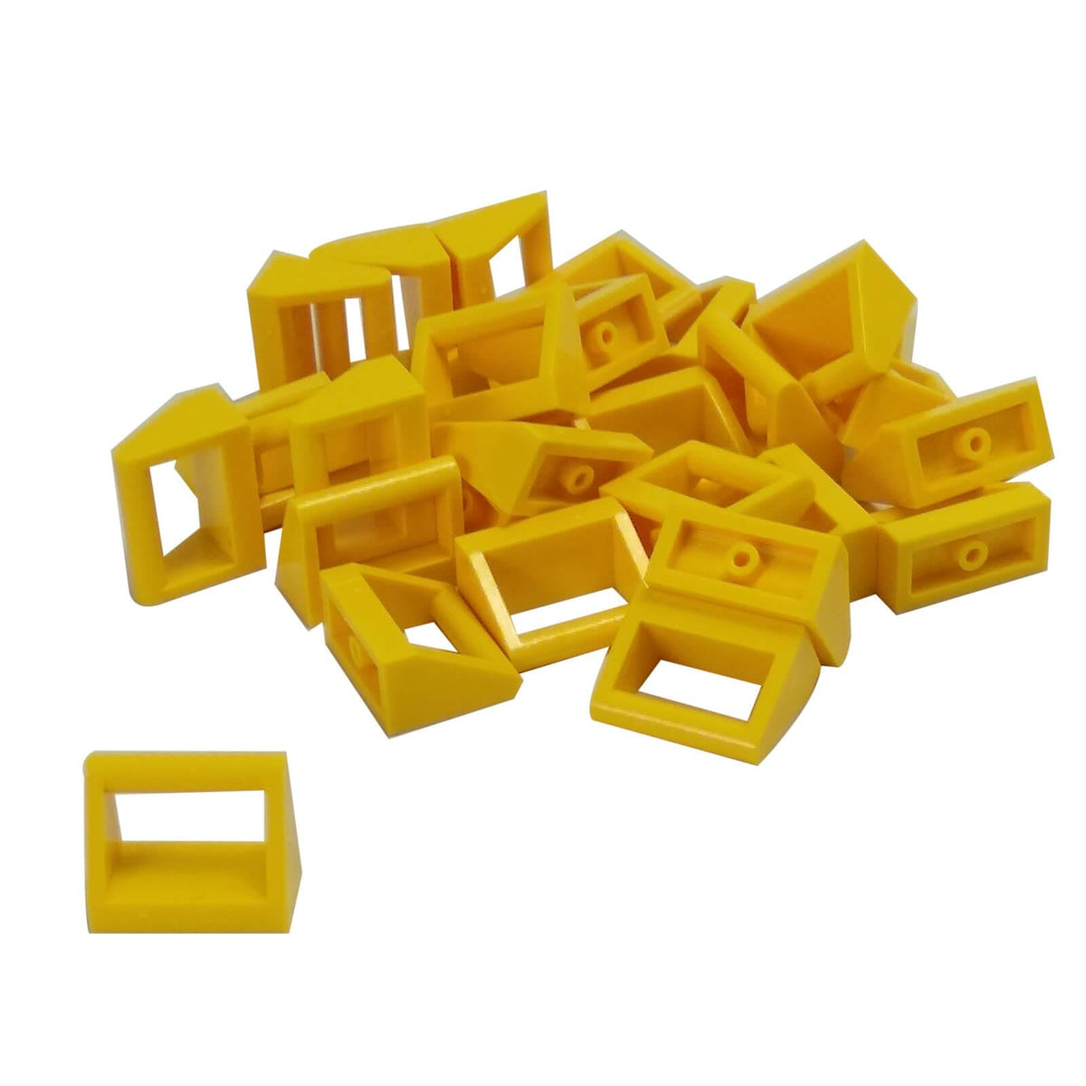 Yellow Tile, Modified 1 x 2 with Bar Handle (2432)