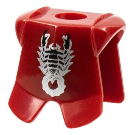 LEGO 胸当て、赤、Vladekのサソリ模様、正面