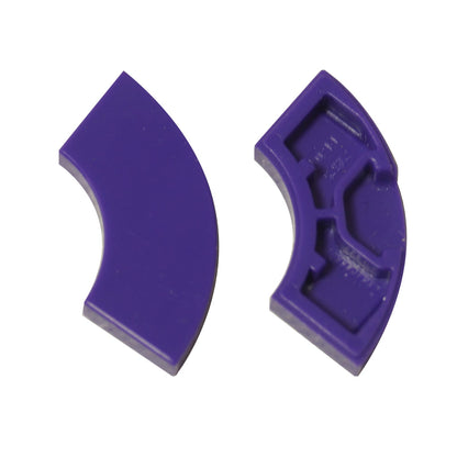 Tile Round Corner 2 x 2 Macaroni in dark purple – LEGO® part 27925, curved tile used for smooth rounded edges and shaping
