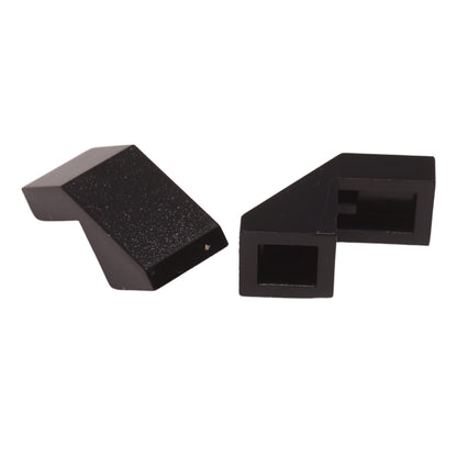 Slope 45 2 x 1 with Cutout without Stud in black – LEGO® part 28192, angled slope piece used for smooth detailing
