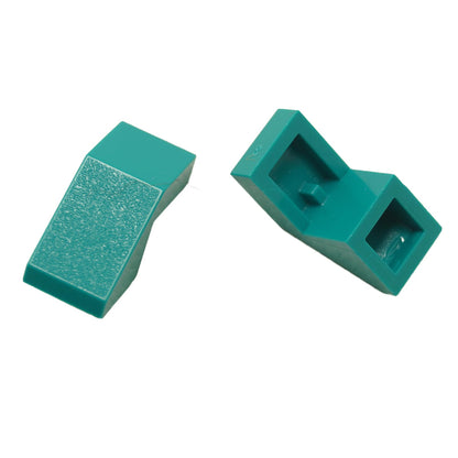 Slope 45 2 x 1 with Cutout without Stud in dark turquoise – LEGO® part 28192, angled slope piece used for smooth detailing
