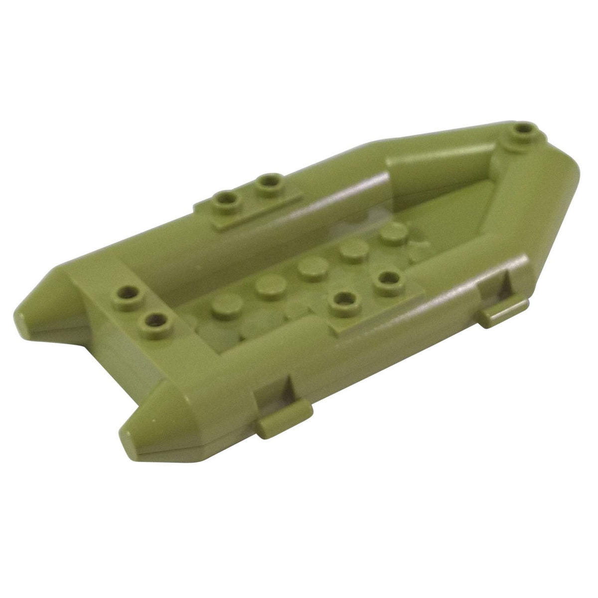 LEGO Rubber Raft Boat, olive green, perspective view