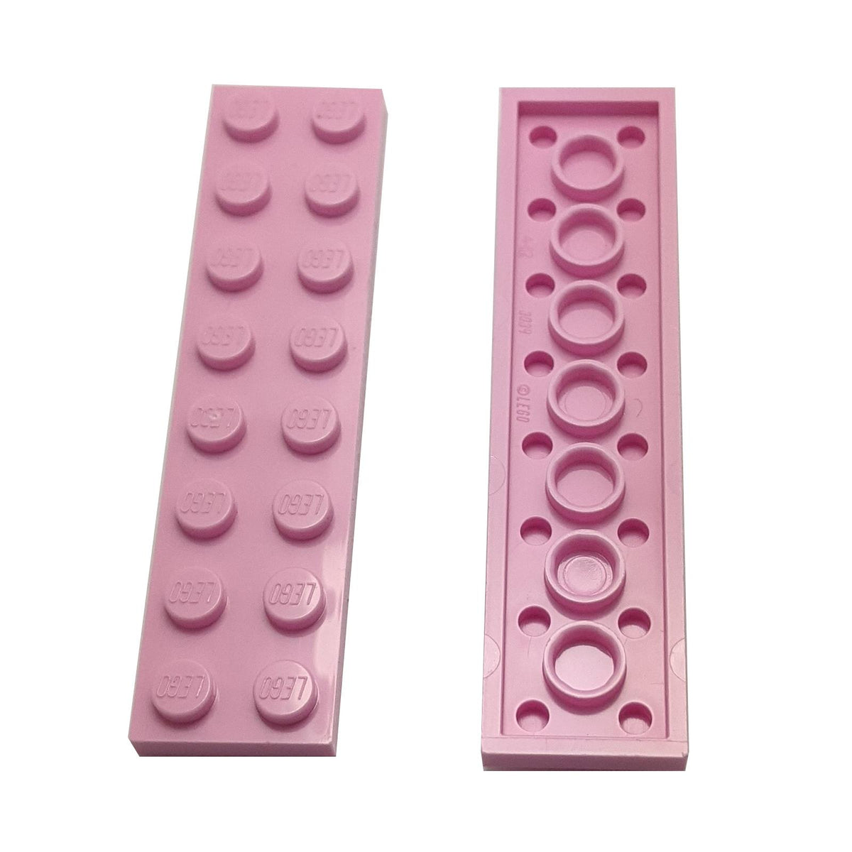 Bright Pink Plate 2 x 8 (3034) top and underside