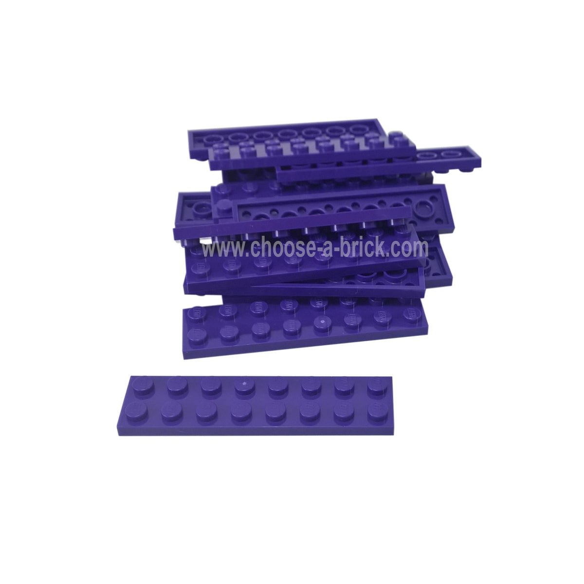 Dark Purple Plate 2 x 8 (3034) top and underside
