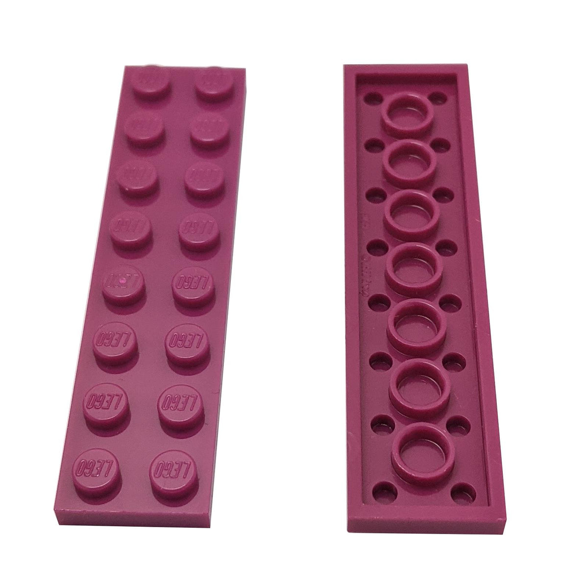 Magenta Plate 2 x 8 (3034) top and underside