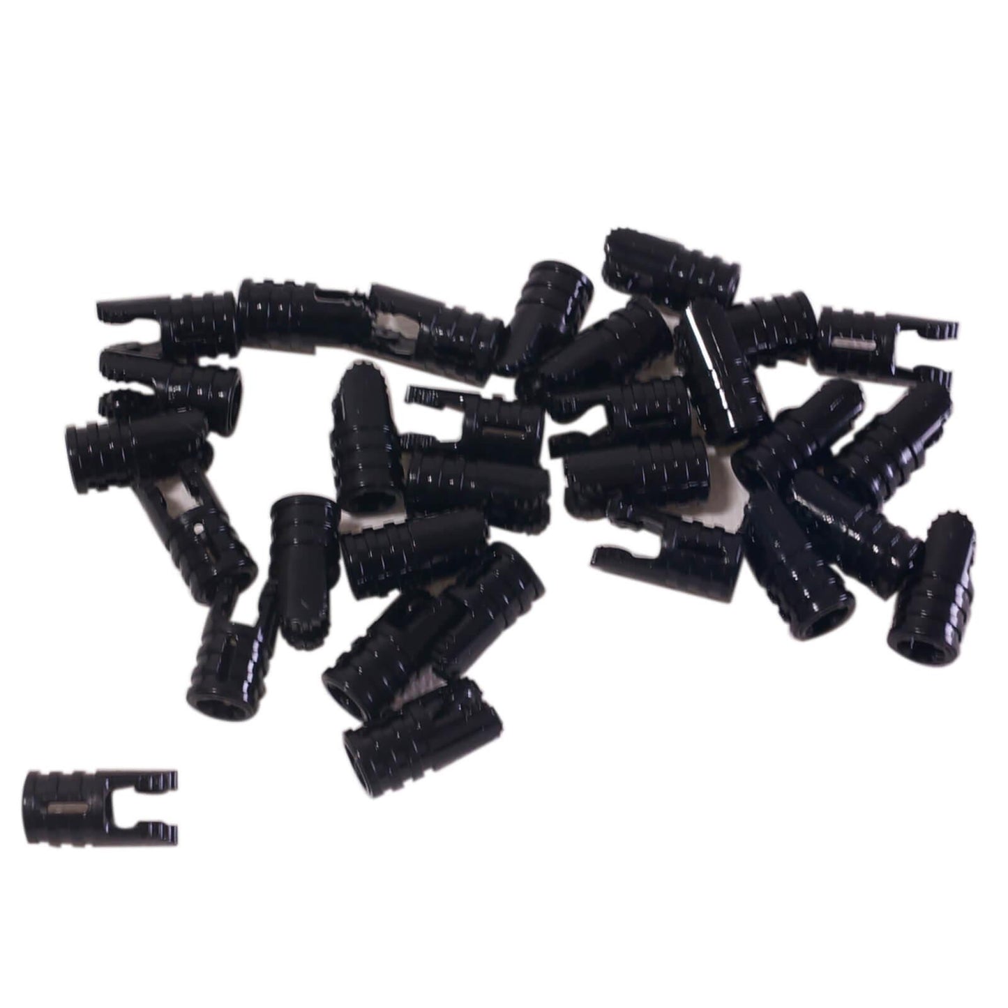 LEGO® Hinge Cylinder 30553 locking piece with two fingers and axle hole black