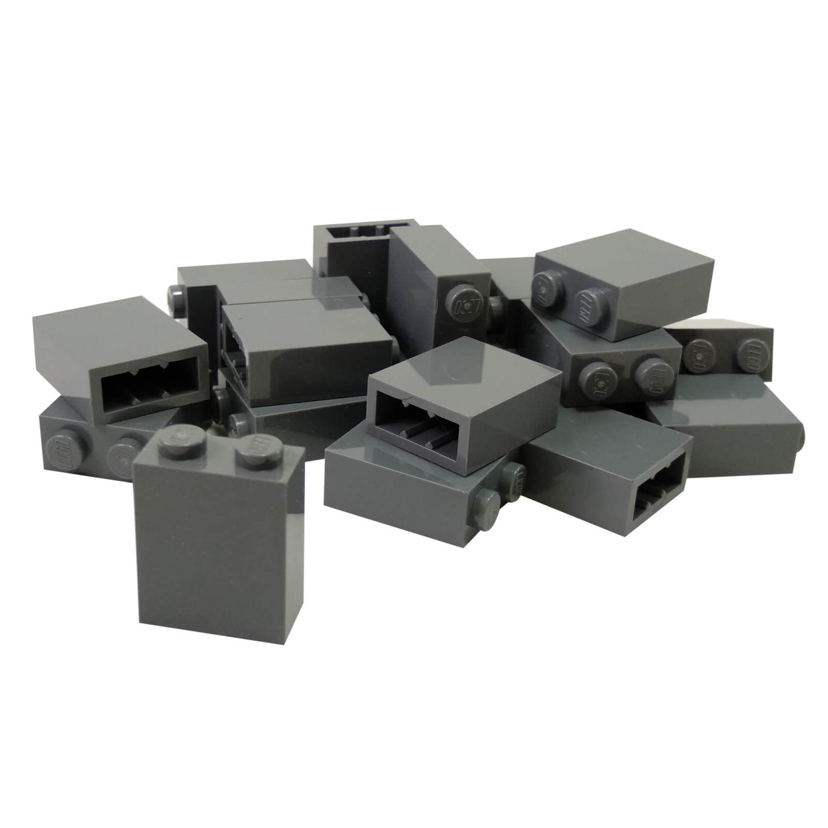 LEGO® 3245c Brick 1 x 2 x 2 with Inside Stud Holder - Dark Bluish Gray