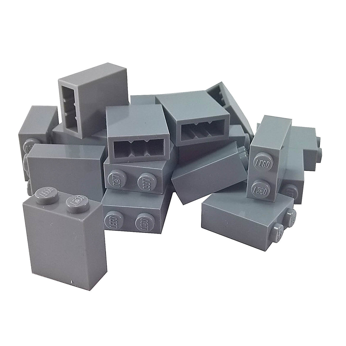 LEGO® 3245c Brick 1 x 2 x 2 with Inside Stud Holder - Light Bluish Gray