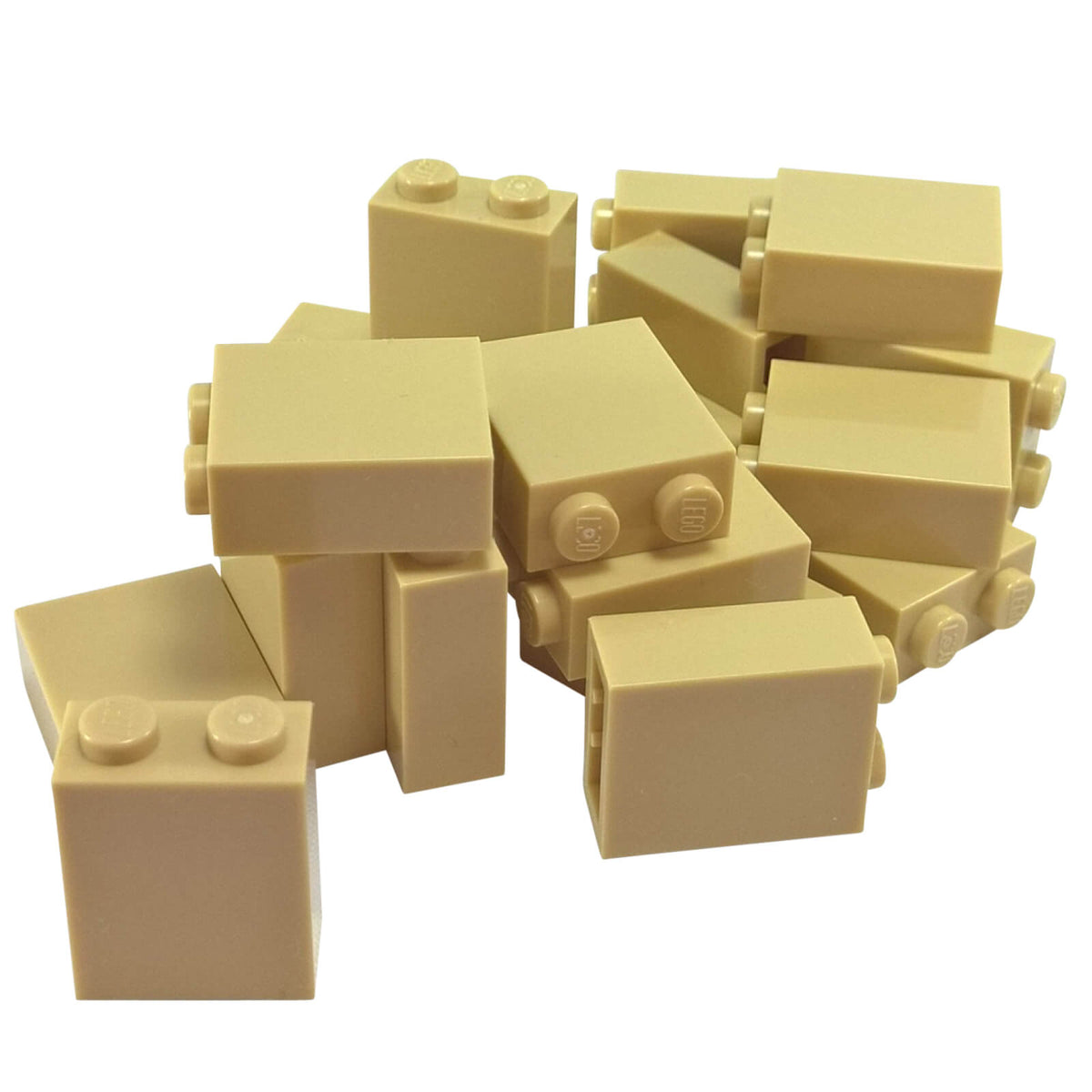 LEGO® 3245c Brick 1 x 2 x 2 with Inside Stud Holder - Tan