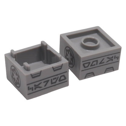 LEGO® 35700pb05 Star Wars™ Imperial cargo box shown from top and side