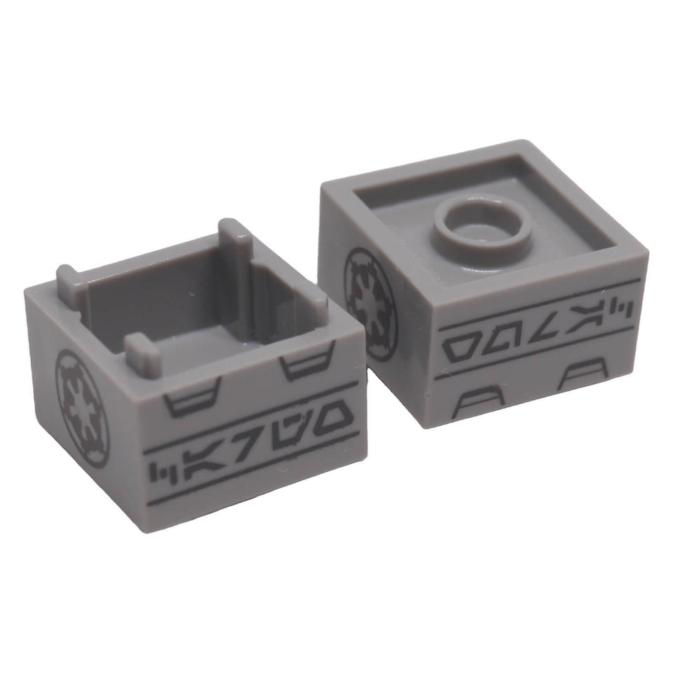 LEGO® 35700pb05 Star Wars™ Imperial cargo box shown from top and side