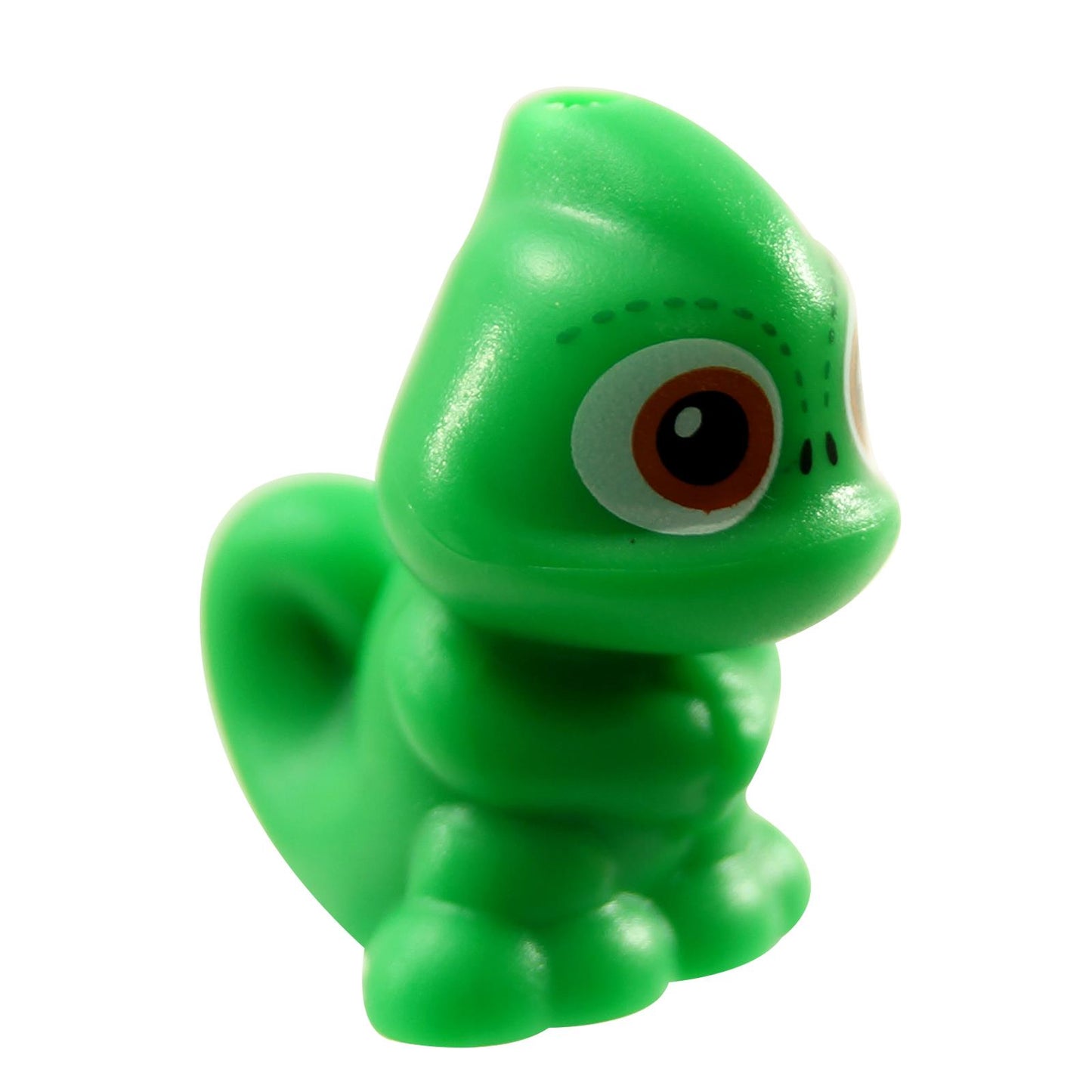 LEGO bright green chameleon upright animal figure 36106pb02 dark orange eyes
