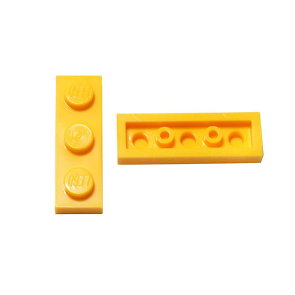 Plate 1 x 3 in bright light orange– LEGO® part 3623, classic 3-stud plate used for structural support and detailing
