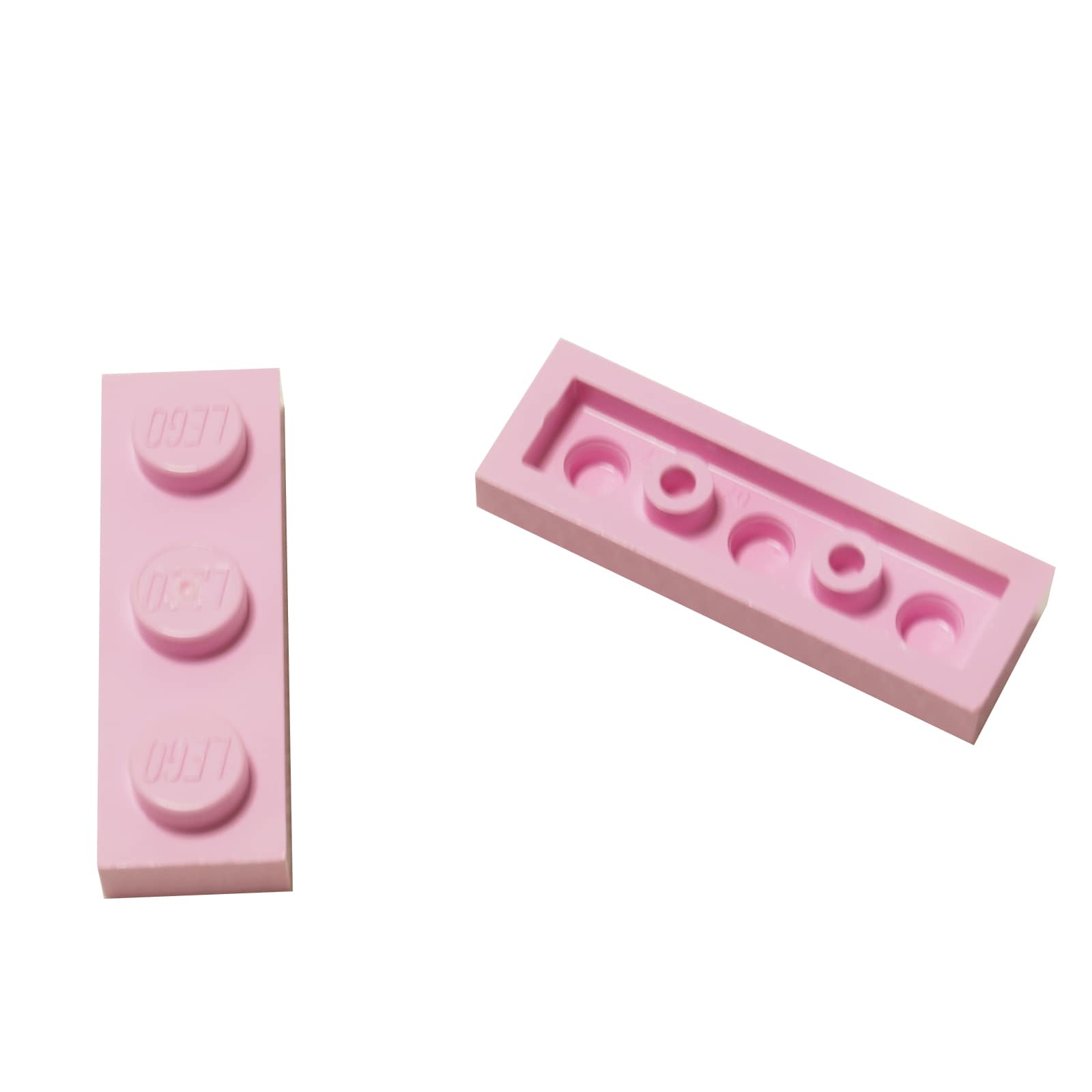 Plate 1 x 3 in bright pink– LEGO® part 3623, classic 3-stud plate used for structural support and detailing
