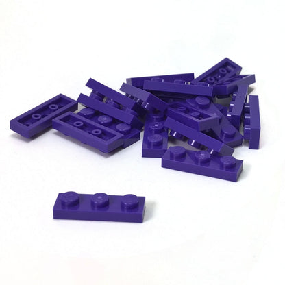Plate 1 x 3 in dark purple– LEGO® part 3623, classic 3-stud plate used for structural support and detailing
