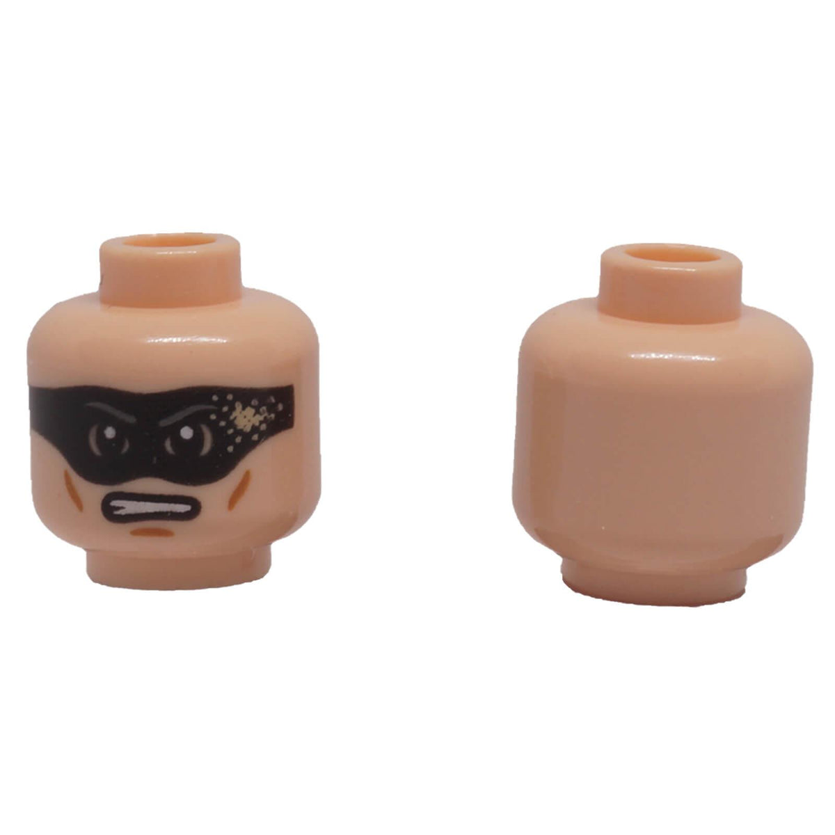 LEGO® 3626pb0962 Minifigure Head with Black Eye Mask and Angry Scowl - Light Nougat