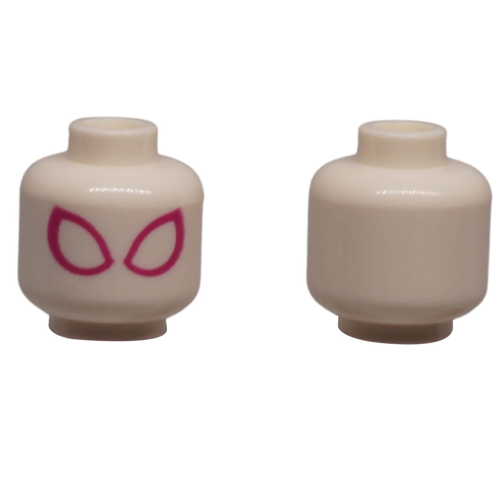 LEGO® Minifigure Head 3626pb2347 with magenta eye outline pattern