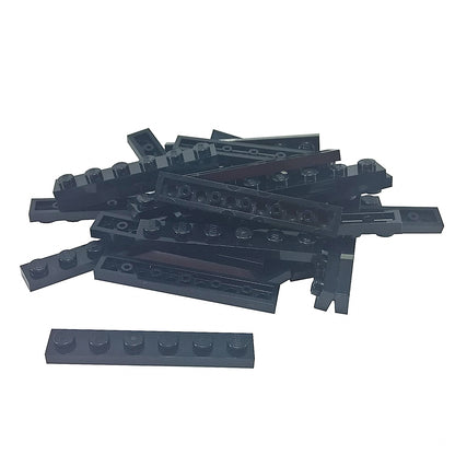 Plate 1 x 6 in black – LEGO® part 3666, long 6-stud plate used for structural support and building stability

