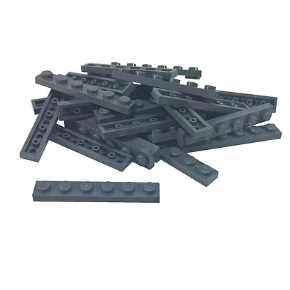 Plate 1 x 6 in dark bluish gray – LEGO® part 3666, long 6-stud plate used for structural support and building stability
