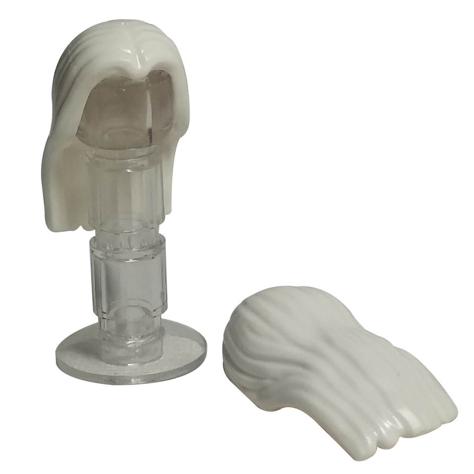 LEGO® Minifigure Hair Part 36806 Long Parted Center White