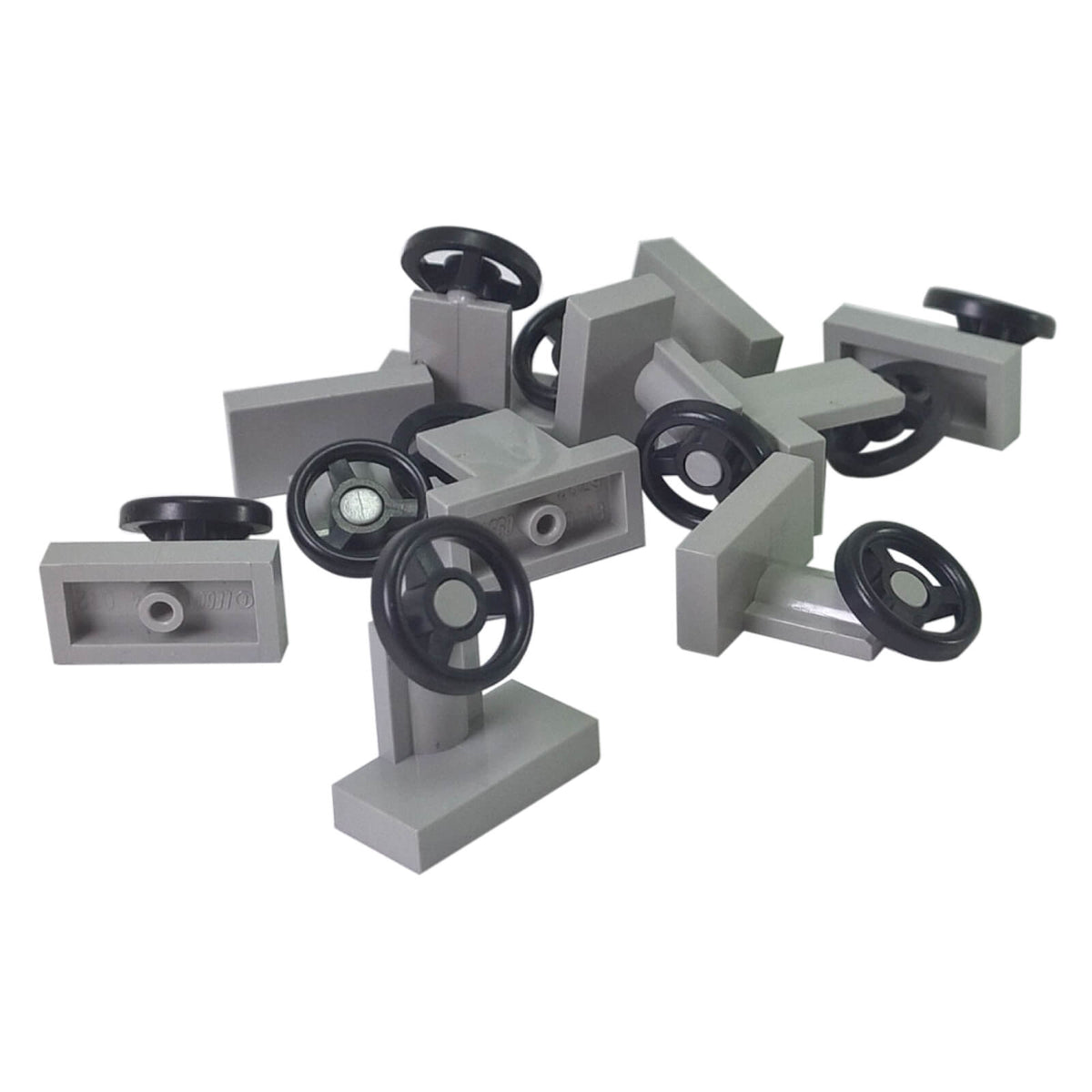 LEGO® Vehicle Steering Stand 1 x 2 with Black Steering Wheel 3829c01 – Light Gray